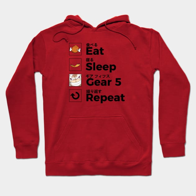 Eat Sleep Gear 5 Repeat again Hoodie by zerooneproject